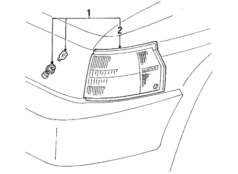 1989 Toyota Tercel Lamp Assy, Parking & Clearance, LH Diagram for 81620-16130