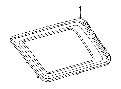 1993 Toyota 4Runner Panel Assembly, Side Window Diagram for 62740-89102