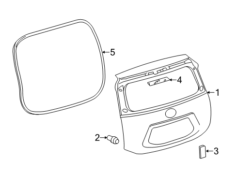 2015 Toyota Prius C Gate & Hardware Diagram