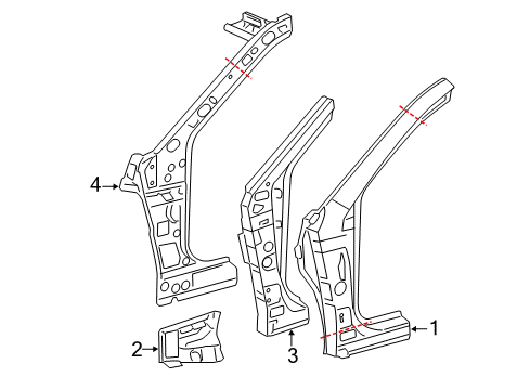 2014 Toyota Camry Hinge Pillar Diagram