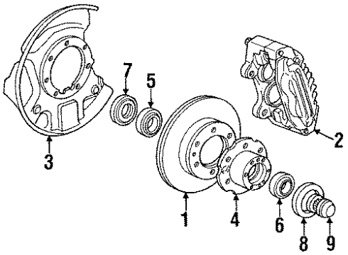 1991 Toyota 4Runner Brake Components Diagram