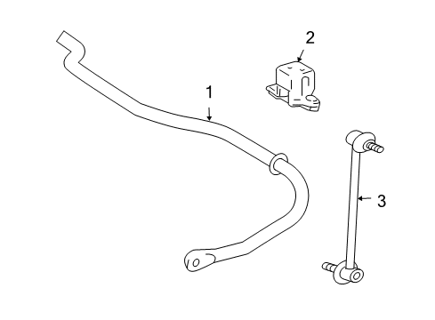 2006 Toyota Highlander Rear Suspension Components, Lower Control Arm, Stabilizer Bar Diagram 2 - Thumbnail