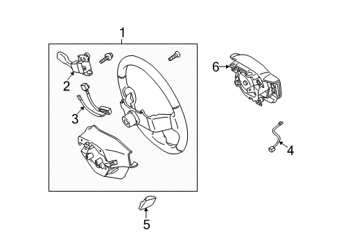 2010 Toyota Matrix Steering Column & Wheel, Steering Gear & Linkage Diagram 6 - Thumbnail