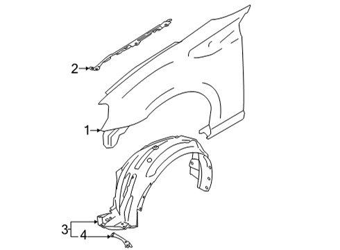 2022 Toyota GR86 FENDER F CP RPR RH Diagram for SU003-09496