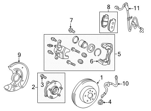 2014 Scion tC ACTUATOR Assembly, Brake Diagram for 44050-21140