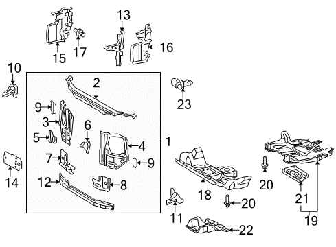 2017 Toyota 4Runner DEFLECTOR, Radiator Diagram for 53294-35020