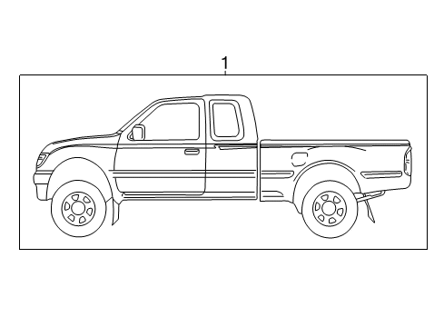 1996 Toyota Tacoma Stripe,4X4 Xc Lx,Man Diagram for 00211-8R005-04