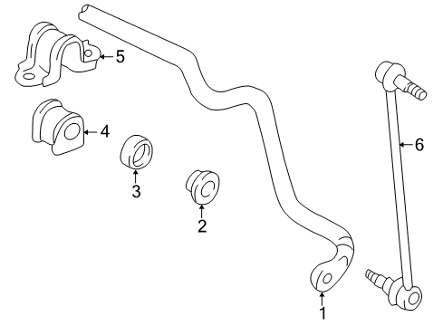 1998 Toyota Camry Stabilizer Bar & Components - Front Diagram