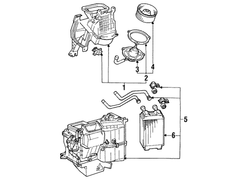 1988 Toyota Pickup Heater Components Diagram