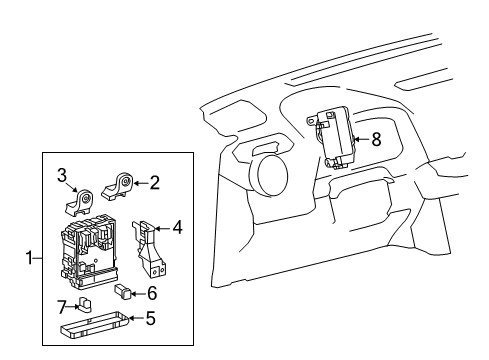 2016 Toyota RAV4 Block Assembly, Instrument Diagram for 82730-0R101