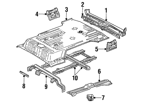 1991 Toyota Land Cruiser Rear Body Diagram