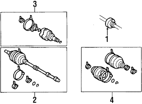 1989 Toyota Tercel Axle Shaft - Front Diagram