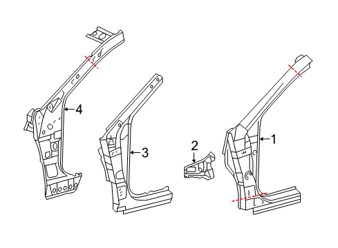 2015 Toyota Camry Reinforcement Sub-As Diagram for 61108-06090