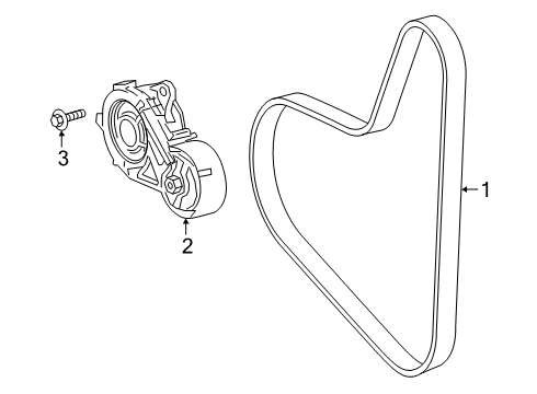 2023 Toyota Corolla Belts & Pulleys Diagram