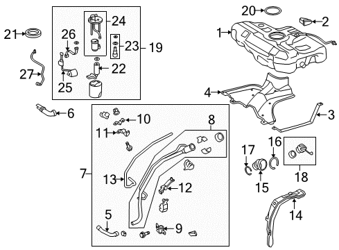 2010 Toyota Corolla Fuel System Components Diagram 2 - Thumbnail