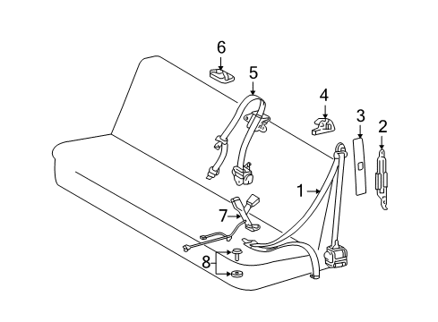 2005 Toyota Tundra Seat Belt Diagram 1 - Thumbnail