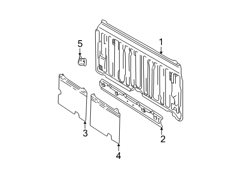 2001 Toyota Tundra Pad, Back Panel Silencer Diagram for 64193-0C020