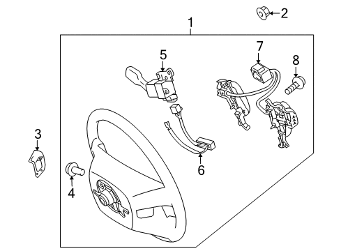 2009 Toyota Sequoia Wheel Assembly, Steering Diagram for 45100-0C240-C0