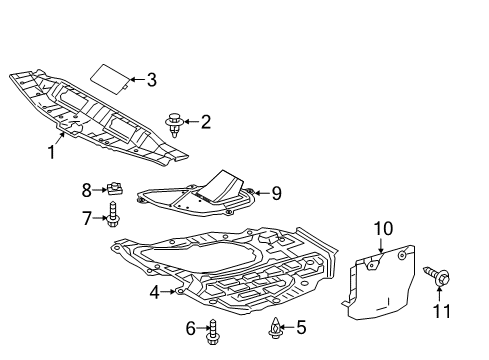 2018 Toyota Camry Cover Sub-Assembly, Engine Un Diagram for 51447-33900