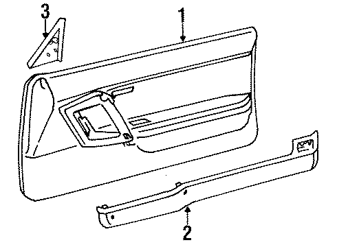 1987 Toyota Celica WEATHERSTRIP Assembly, Front Door Glass, Inner Diagram for 68170-20310