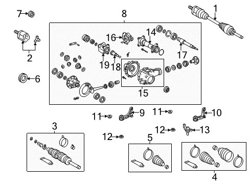 1999 Toyota Tacoma Carrier & Front Axles Diagram