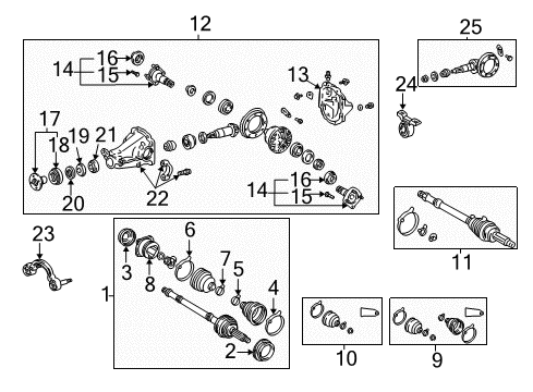 2001 Toyota RAV4 Axle & Differential - Rear Diagram