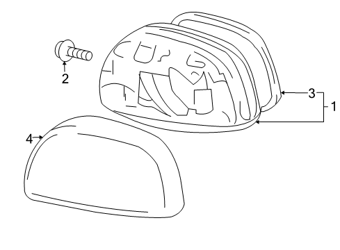 2008 Toyota RAV4 Outer Mirror Cover, Right Diagram for 87915-42031-J0