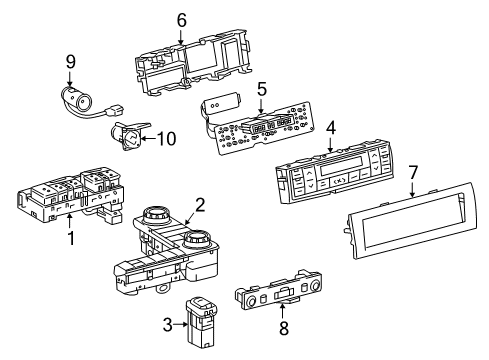 2018 Toyota Land Cruiser Plate, Heater Control Diagram for 55944-60011-E2