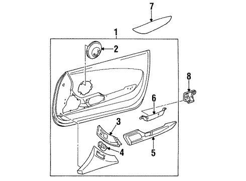 1997 Toyota Supra Interior Trim - Door Diagram