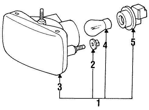 1995 Toyota Supra Bulbs Diagram 1 - Thumbnail