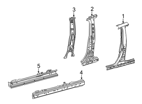 2023 Toyota Corolla Cross Center Pillar & Rocker Diagram