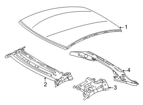 2024 Toyota GR Supra Reinforcement, Fr Bo Diagram for 61173-WAA01