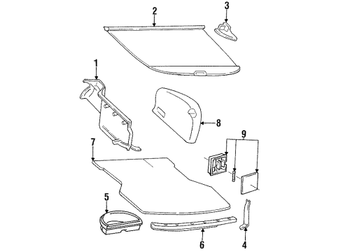 1994 Toyota Camry Interior Trim - Rear Body Diagram 3 - Thumbnail