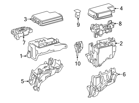 2017 Toyota RAV4 Cover, Relay Block Diagram for 82662-42611