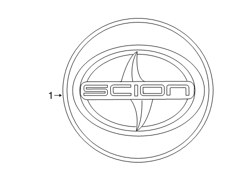 2005 Scion tC Wheel Hub Ornament Sub-Assembly Diagram for 42603-21040