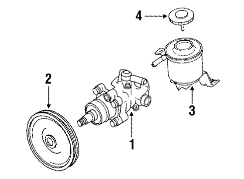 1989 Toyota Pickup Pump Assy, Vane Diagram for 44320-35231