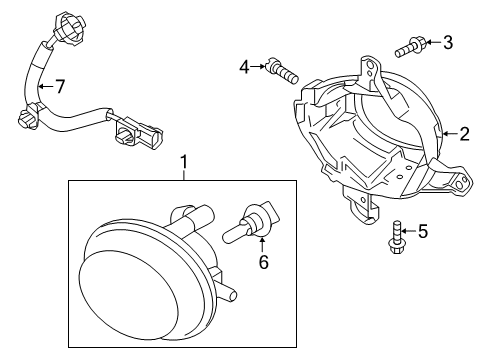 2020 Toyota Yaris Fog Lamp Assembly, Driver Side Diagram for 81220-WB001