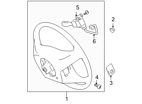 2004 Toyota Sienna Switch Assy, Cruise Control Main Diagram for 84630-08021