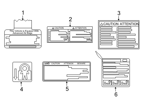 2019 Toyota Prius Prime Information Labels Diagram