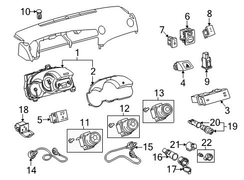 2010 Toyota Matrix Sensor Assembly, YAWRATE Diagram for 89180-12150