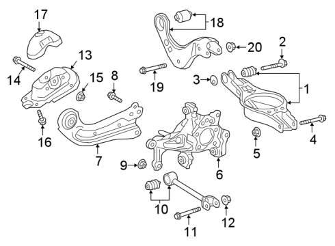 2022 Toyota Avalon Rear Suspension, Control Arm, Ride Control, Stabilizer Bar Diagram 3 - Thumbnail