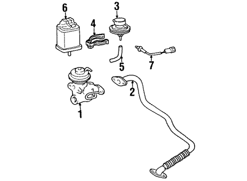 1997 Toyota T100 EGR System, Emission Diagram 2 - Thumbnail