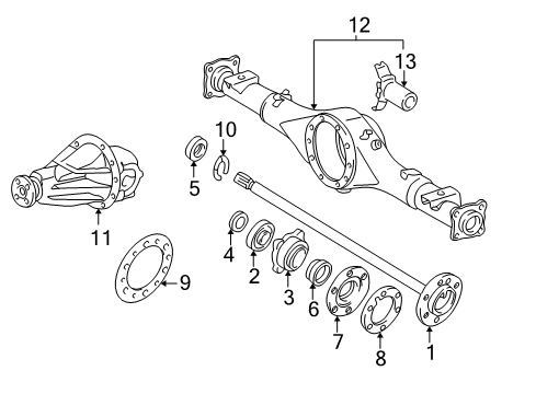 2004 Toyota Tundra Axle & Differential - Rear Diagram