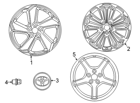 2021 Toyota RAV4 Prime Wheels Diagram