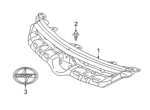 2014 Scion tC Radiator Grille Emblem(Or Front Panel) Diagram for 75301-21030