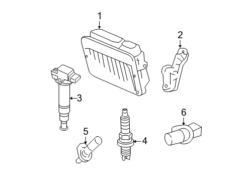 2017 Toyota Yaris ECM Bracket Diagram for 89668-52340