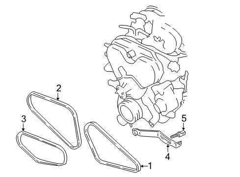 2001 Toyota 4Runner Belts & Pulleys Diagram