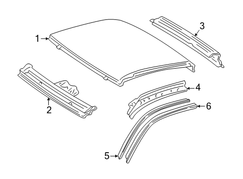 2003 Toyota Tundra Roof & Components Diagram 2 - Thumbnail