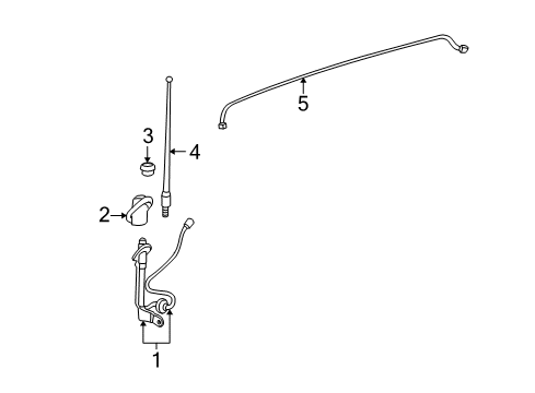 2012 Toyota Highlander Cord Sub-Assembly, ANTEN Diagram for 86101-0E380