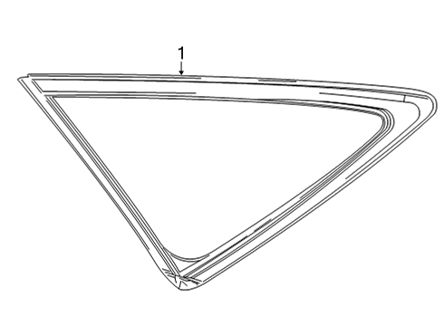 2021 Toyota Venza Glass & Hardware - Quarter Panel Diagram